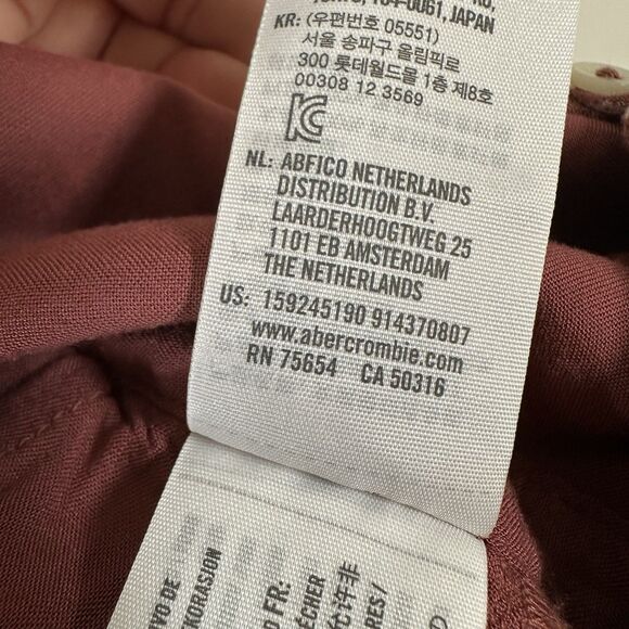 Abercrombie & Fitch Romper Floral Boho Split Back Maroon Sz S Festival Bloomcore - Picture 11 of 16